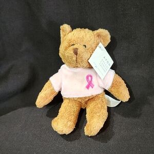 VINTAGE AVON PINK RIBBON TEDDY BEAR